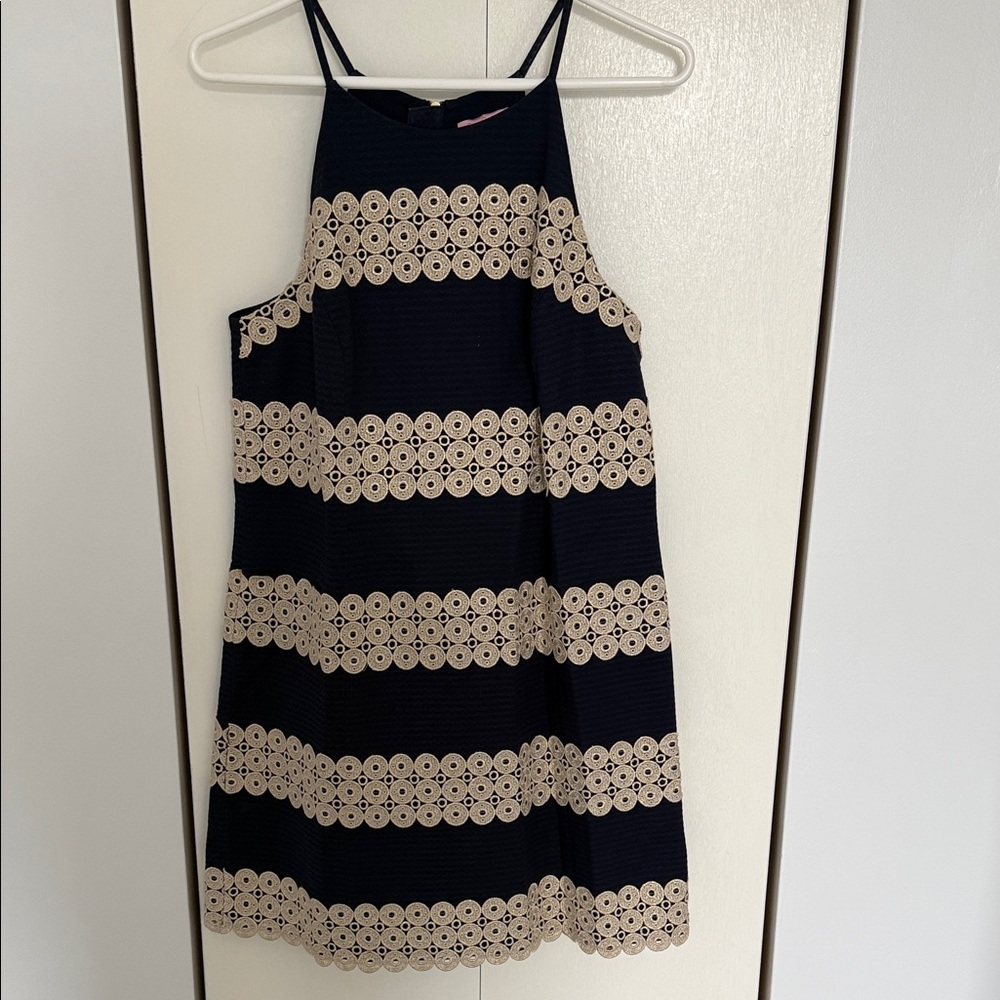 Lilly Pulitzer Navy and Cream Striped Dress